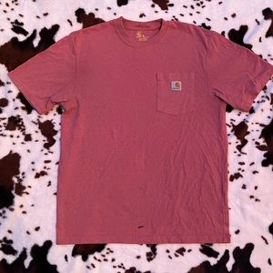 Pink carhartt original fit tshirt size m